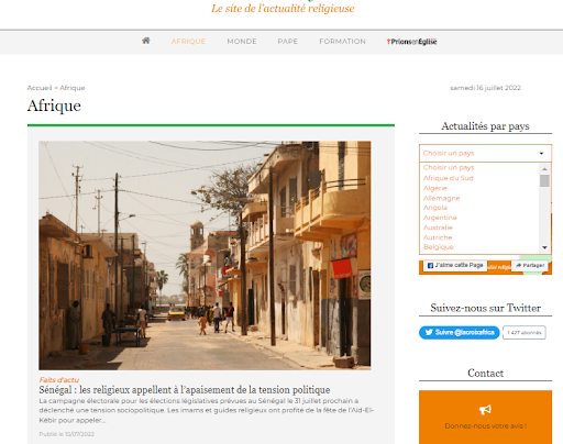 La Croix Afrique Screen 2