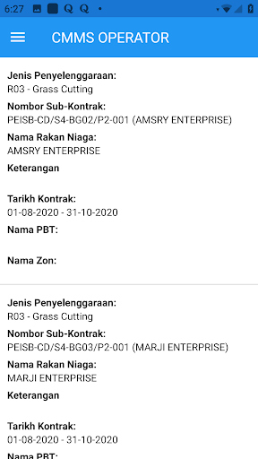 CMMS Technical Inspector Screen 3