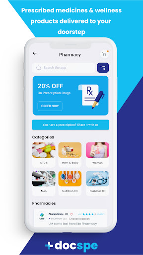Docspe - Virtual Clinic App Screen 2
