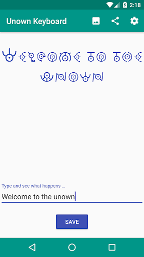 Android application Unown Keyboard screenshort