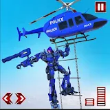 Police Helicopter Transform Robot War icon