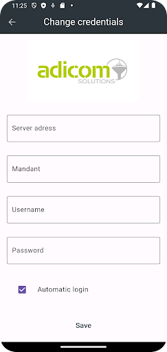 Android application .adicomMOBILE screenshort