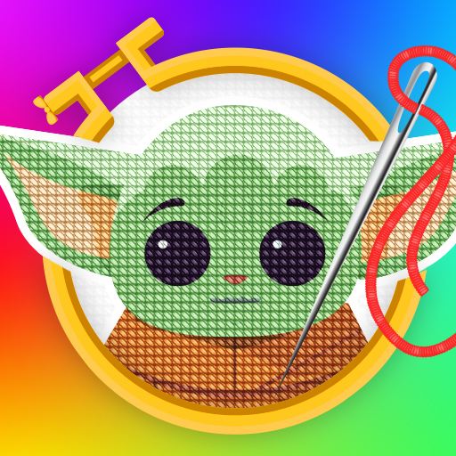 Cross Stitch Pattern, Pixelart Logo