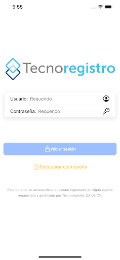 Android application Tecnoregistro screenshort
