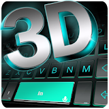 Neon 3D Black Keyboard Theme icon