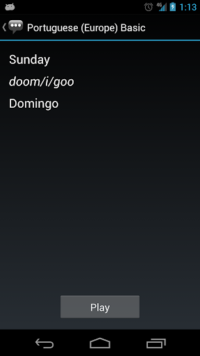 Portuguese (European) Phrases Screen 3
