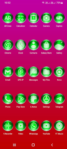 Green Pixl Glass Icon Pack Screen 2