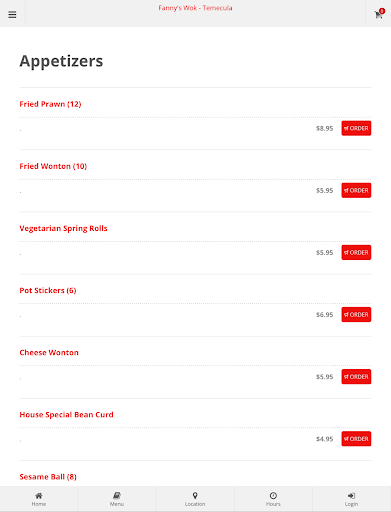 Fannys Wok Temecula Online Ordering