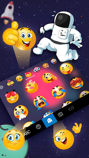 Cartoon Space Astro Keyboard T Screen 2