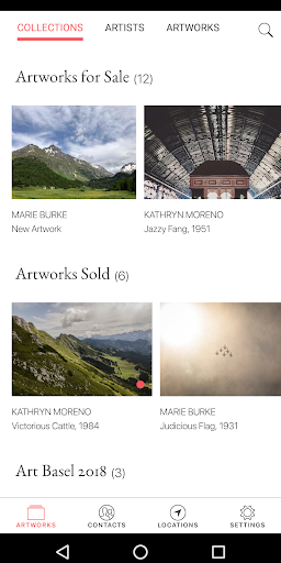 Android application Art Galleria screenshort