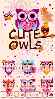 screenshot of Cute Owls Emoji Keyboard