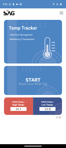 Android application NFC Temp Tracker screenshort