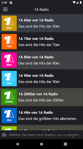 Android application 1A Radio – Radioplayer mit deu screenshort