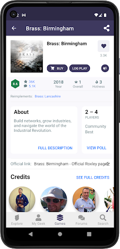 BoardGameGeek Screen 2