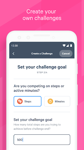 Screenshot of Stridekick Activity Challenges