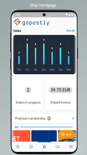 Android application Gopostly Shop screenshort