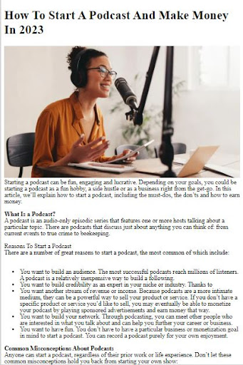 Android application How to Create a Podcast screenshort