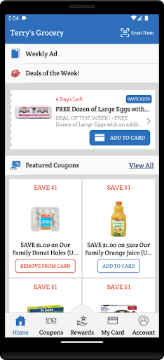 Android application Terry’s Grocery screenshort