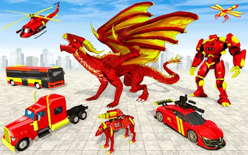 Dragon Police Robot Car Games