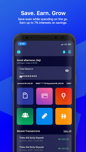 Android application TinkaSave: Save, Earn & Grow screenshort