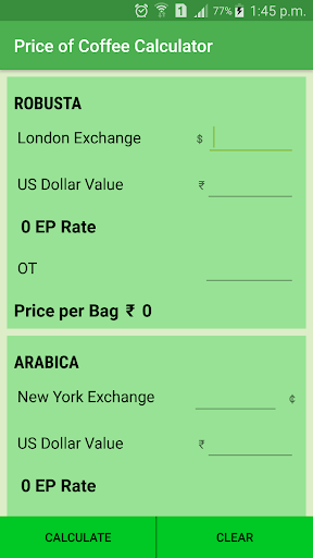 Coffee Farm Calculators Screen 3