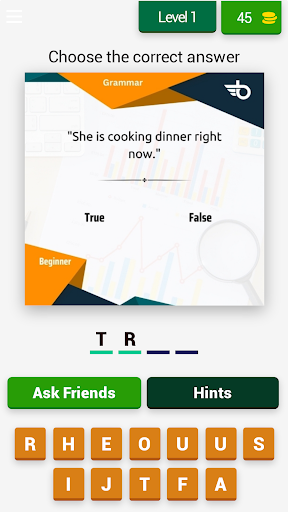Android application Better English: Language Quiz screenshort