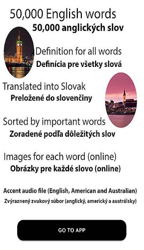 Android application English slovak dictionary screenshort