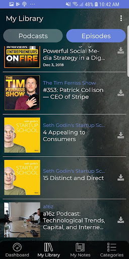 NoteCast: Podcast Player App w Screen 2