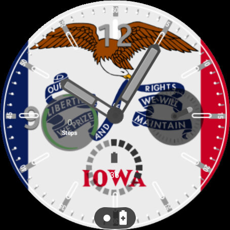 Iowa Flag Watchface Screen 2