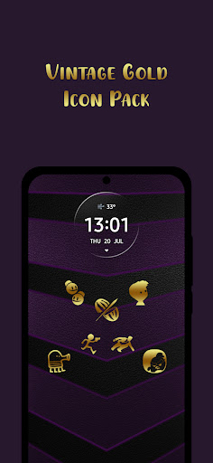 Screenshot of Vintage Gold Icons