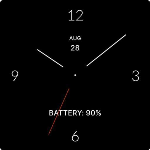 Black Clean Analog Watch Face Logo