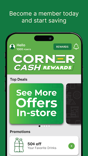 Android application Corner Cash screenshort