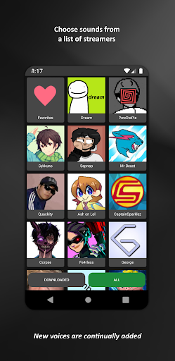 Android application Streamer Soundboard screenshort