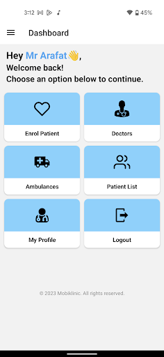 Android application Mobiklinic screenshort