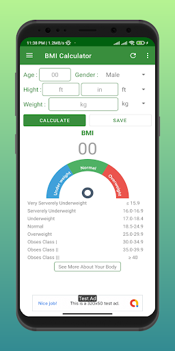 My BMI Calculator Screen 2