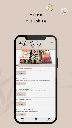 Akiko Sushi Screen 3