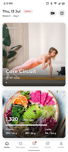 Android application Xerfit screenshort