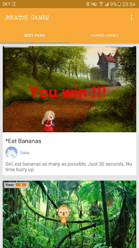 Android application My Scratch Games screenshort