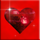 Red Sparkle Hearts Live icon