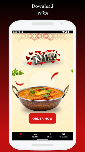 Android application Nikos Indian Cuisine screenshort