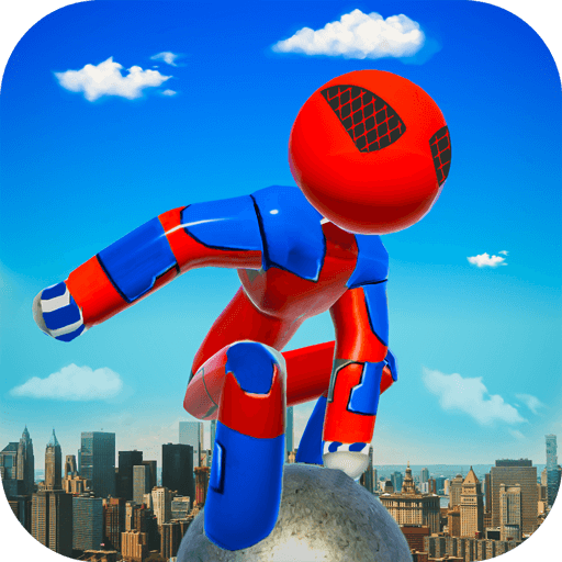 Spider Stickman Rope Hero War logo