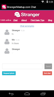 StrangerMeetup.com Chat Screenshot