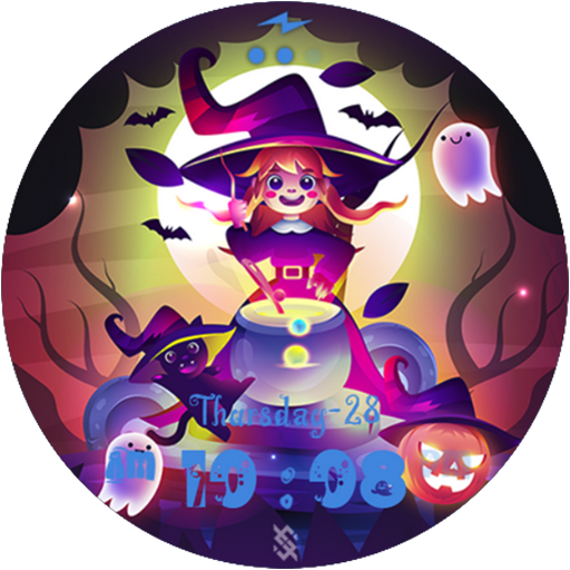 BFF36- Halloween Witches & Cat - AppWisp.com