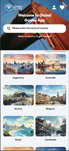 Android application Global Guides screenshort