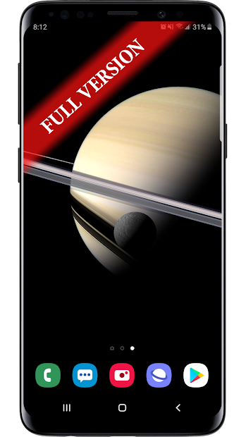 Screenshot 4 Planet Saturn Parallax 3D Live Wallpaper android