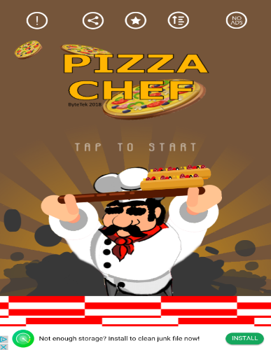 Android application Pizza Chef screenshort