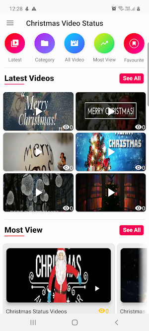 New Year 2021 Video Status  : Christmas Videos screenshot 1