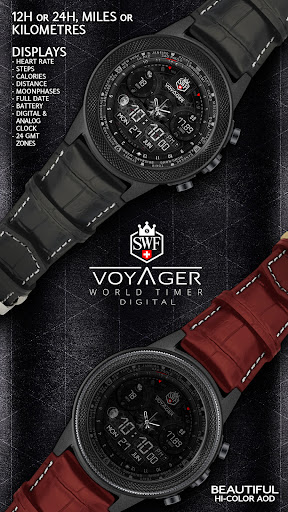 Android application SWF Voyager Digital Watch Face screenshort