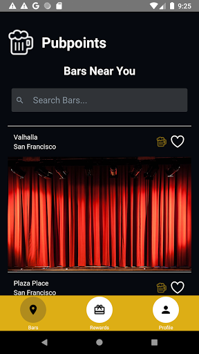 Android application Pubpoints screenshort