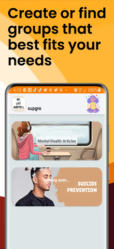 Screenshot of Vent, Share, Heal, Connect